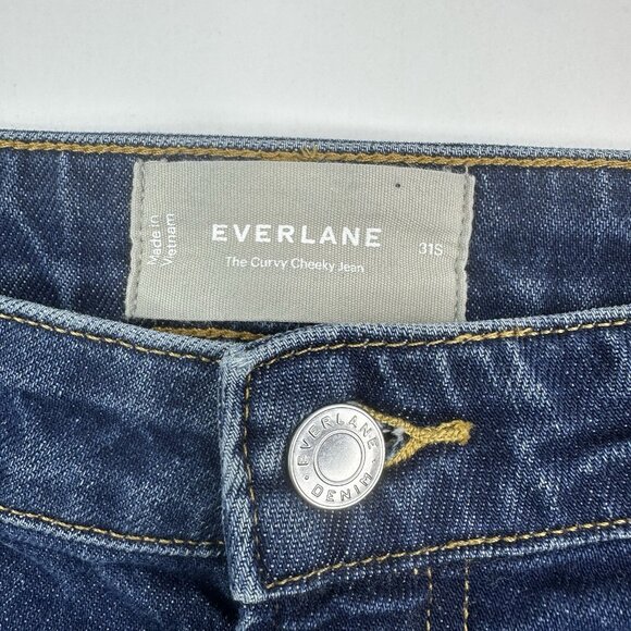 Everlane Women's Blue The Curvy Cheeky Straight Leg Designer Jean W31.25/L27 S - Picture 5 of 13